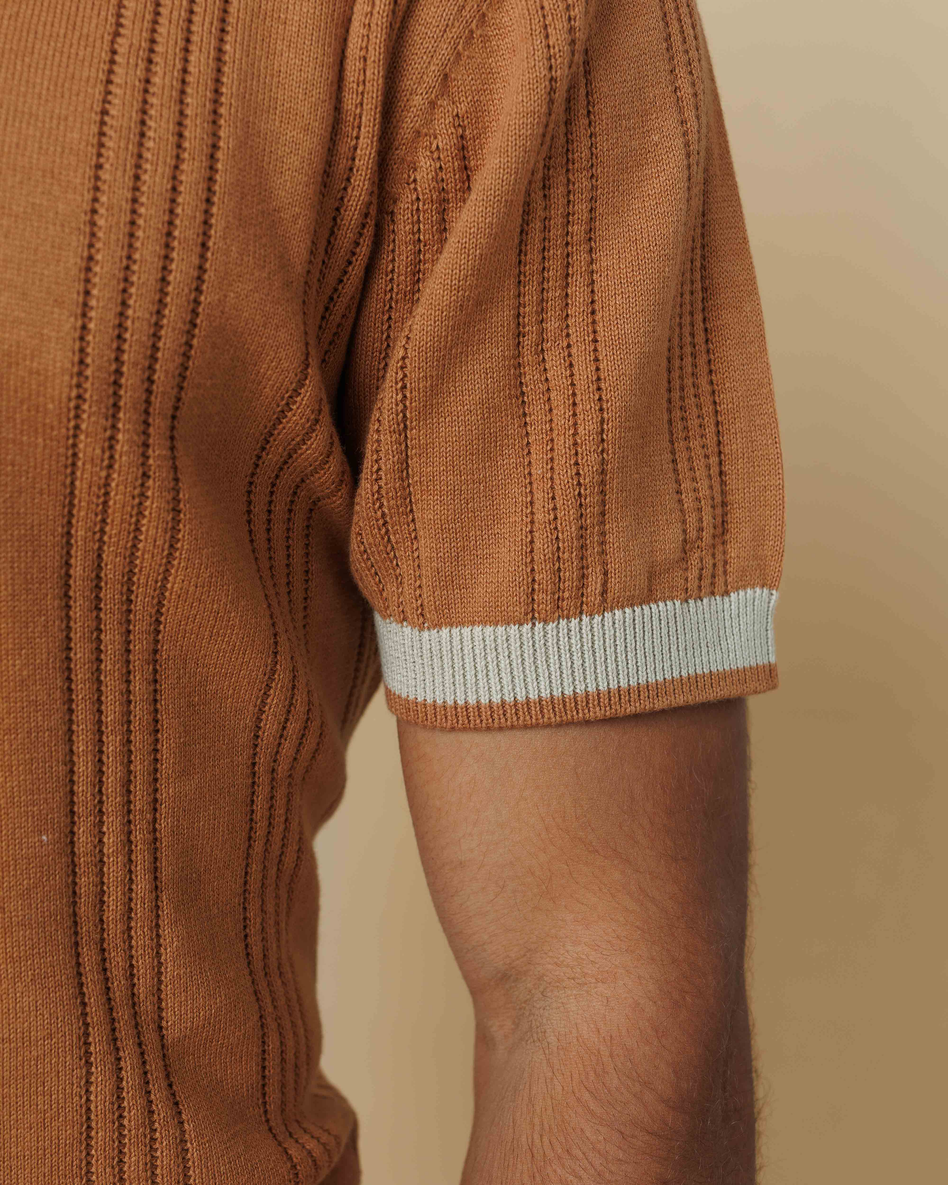 Drop Needle Flat knit polo LCY LONDON