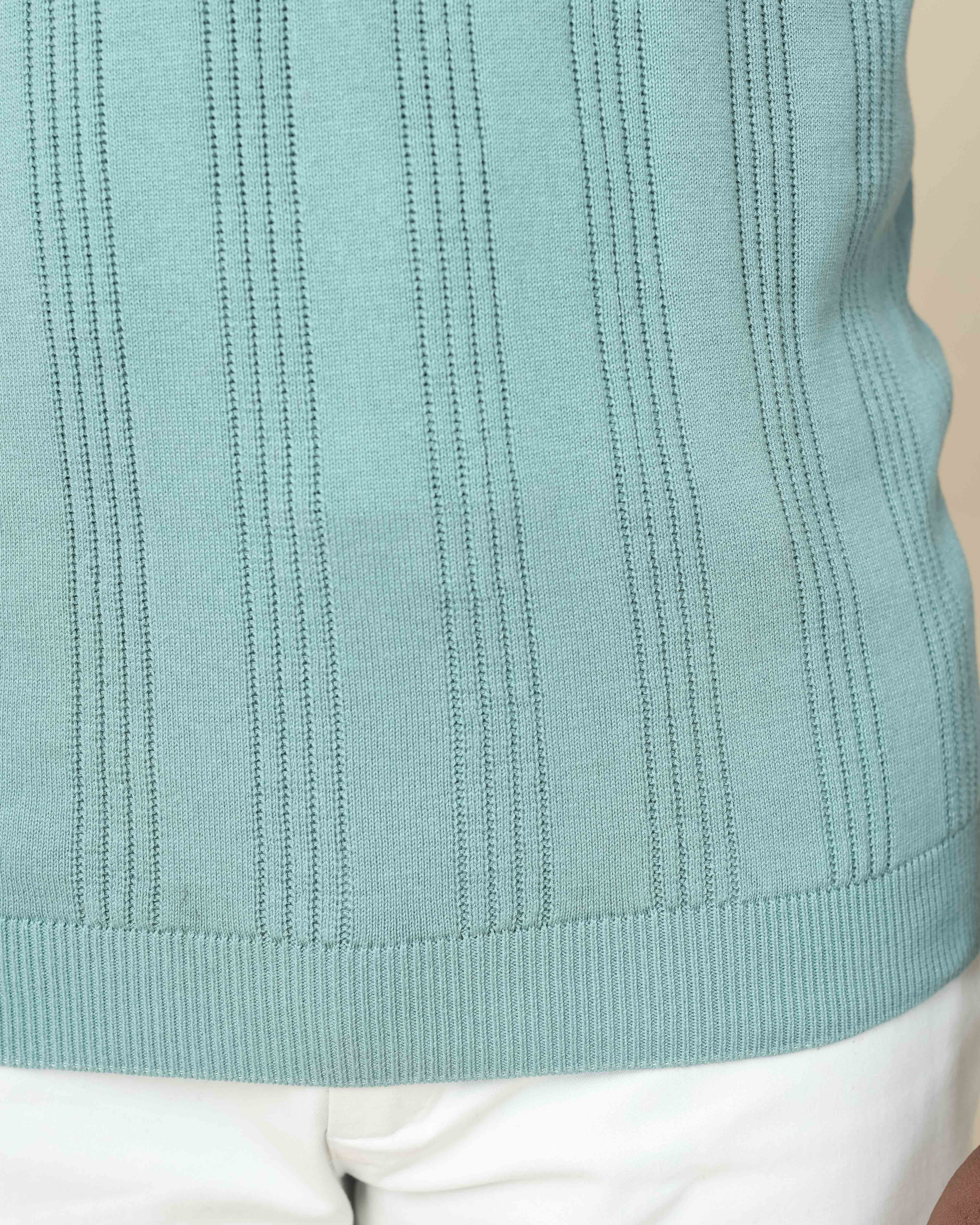 Drop Needle Flat knit polo LCY LONDON