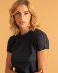 Shoulder LCY Tape Crop Top | LN 147 LCY London