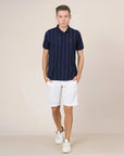 LCY London | Line Classics - Vertical Striped Men's Sports Polo Shirt LCY London