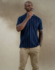 LCY London | Line Classics - Vertical Striped Men's Sports Polo Shirt LCY London