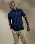 LCY London | Line Classics - Vertical Striped Men's Sports Polo Shirt LCY London