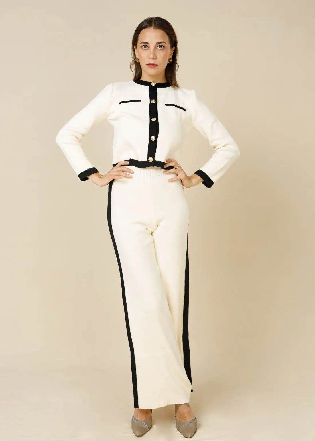 LCY Signature Contrast Binding Knit Set - LCY London