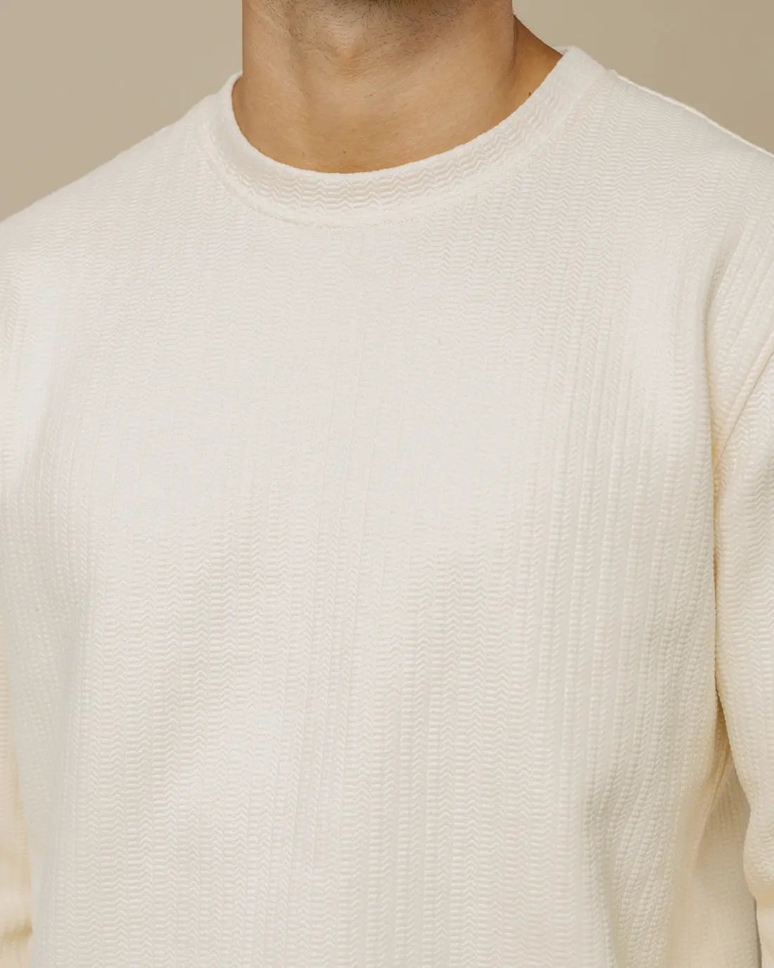 Textured Crewneck Jumper - LCY London