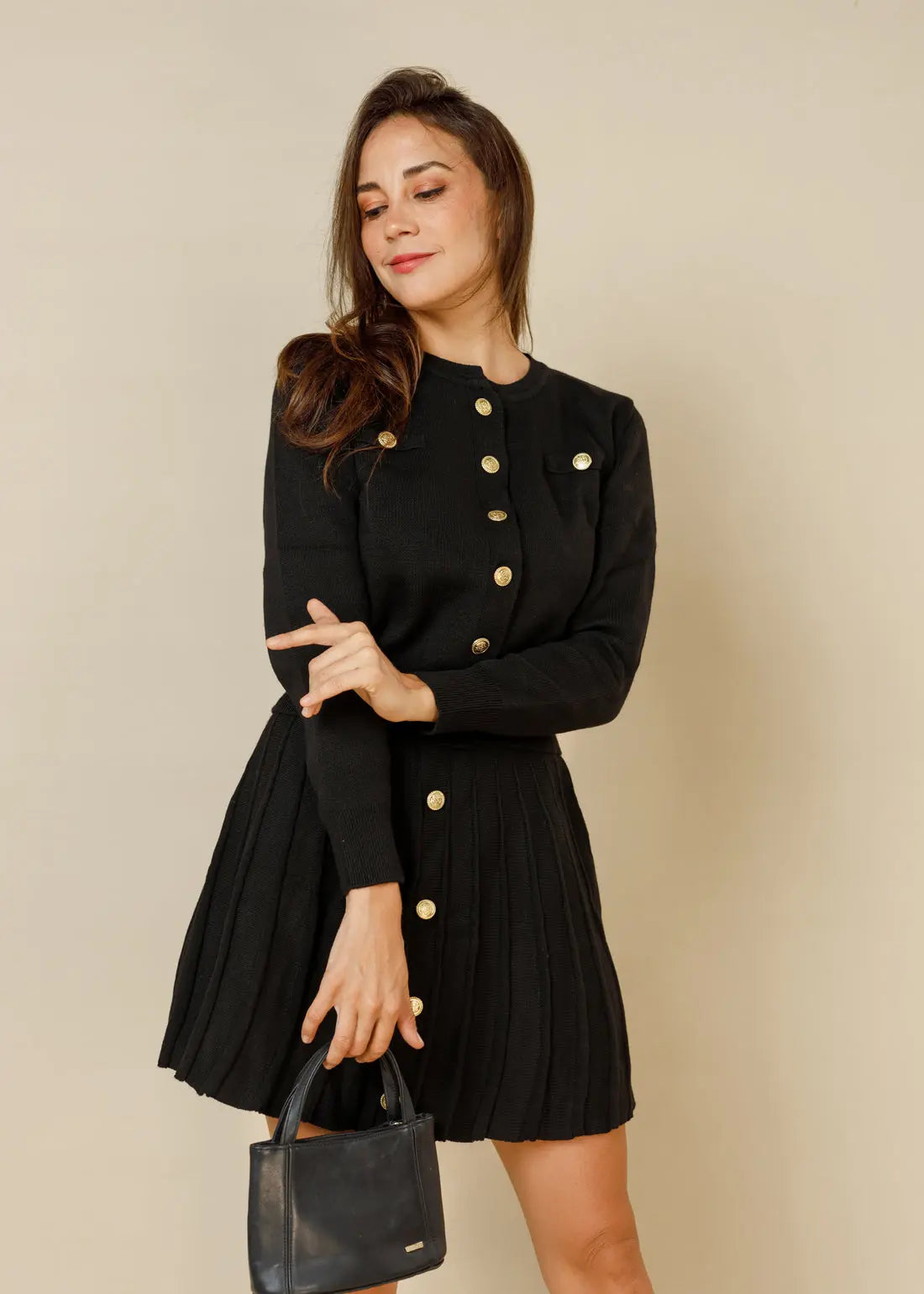 The Windsor Knit Blouse & Mini Skirt - LCY London