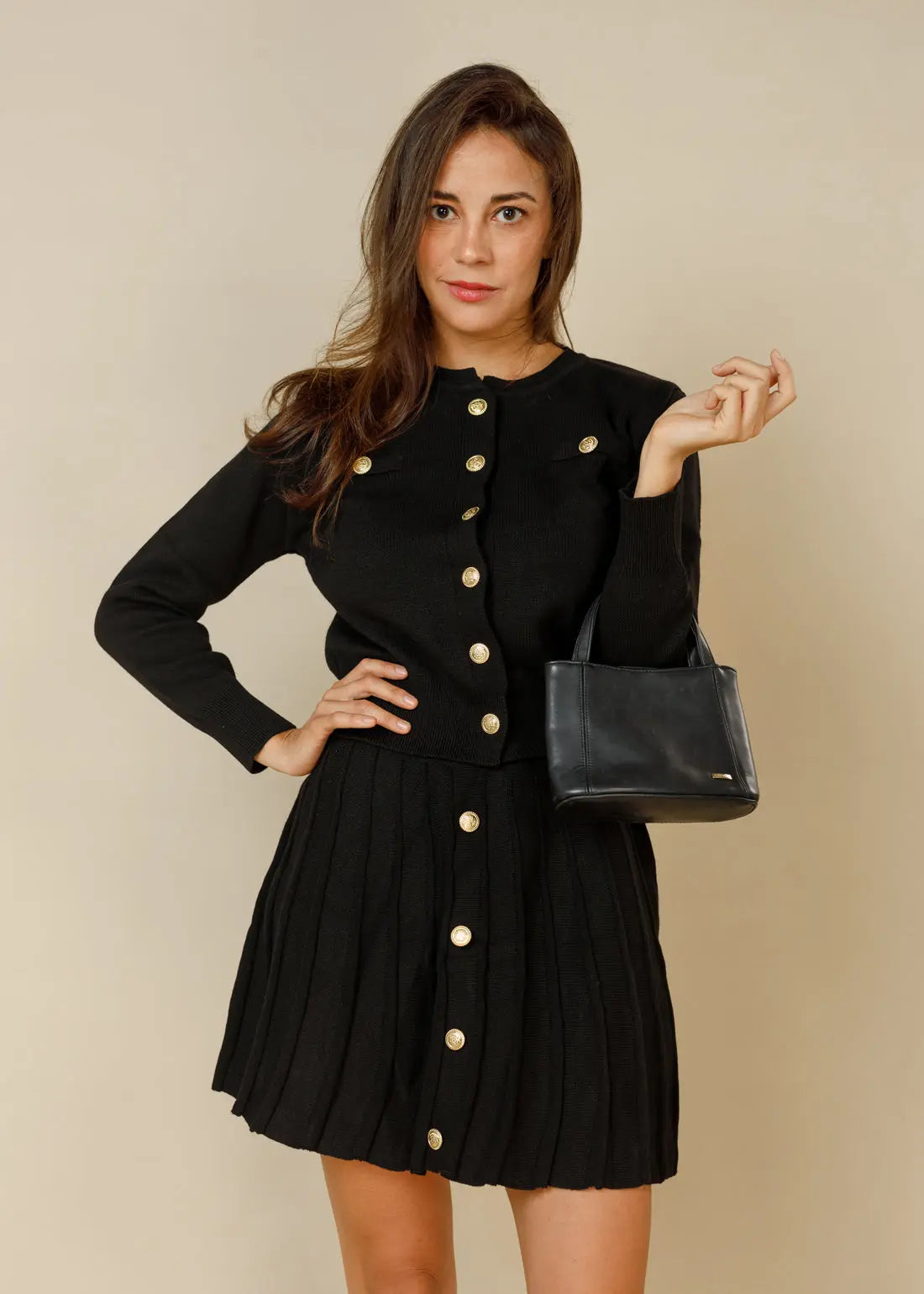 The Windsor Knit Blouse & Mini Skirt - LCY London