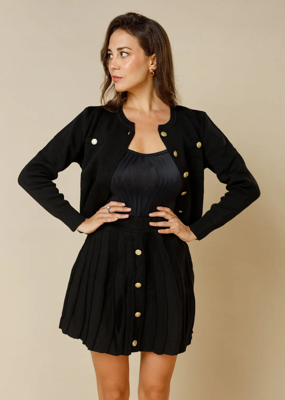The Windsor Knit Blouse & Mini Skirt - LCY London