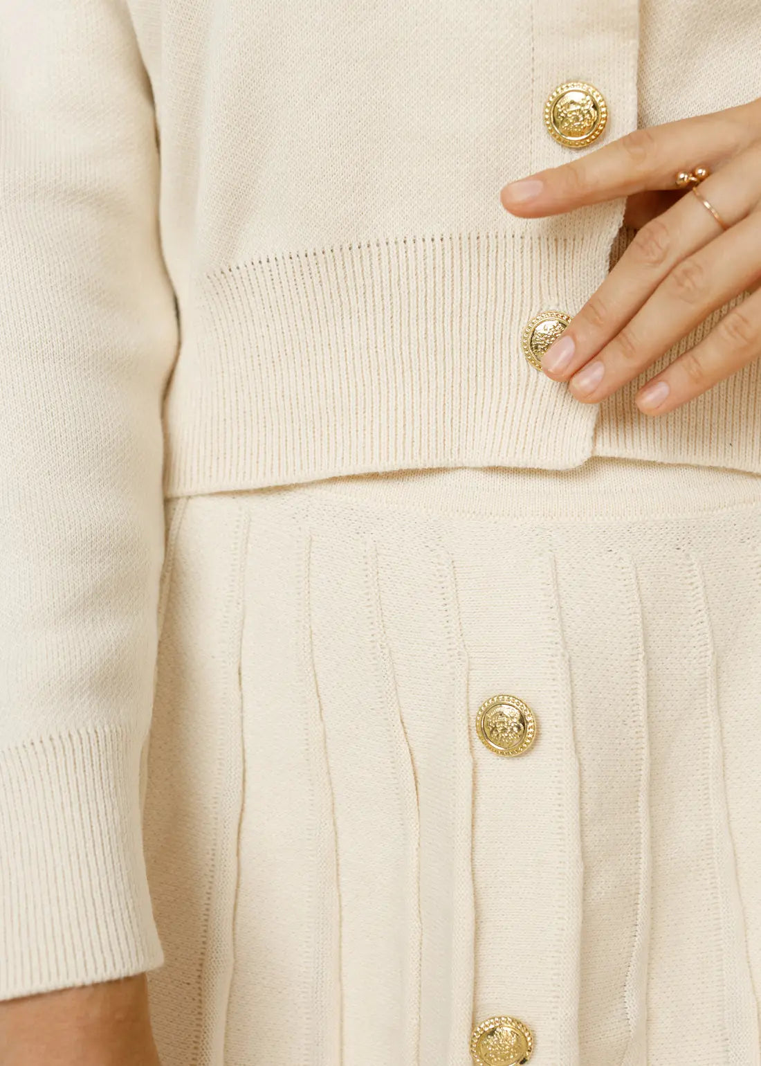 The Windsor Knit Blouse & Mini Skirt - LCY London