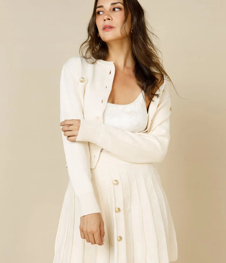 The Windsor Knit Blouse & Mini Skirt - LCY London