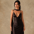 Aurelle Night Satin Dress  - LCY London