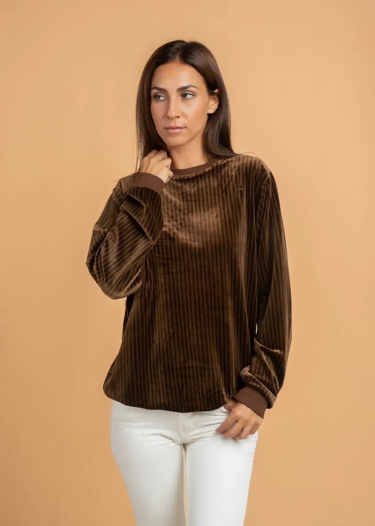 Brushed Velvet crew neck Jumper Legacy London