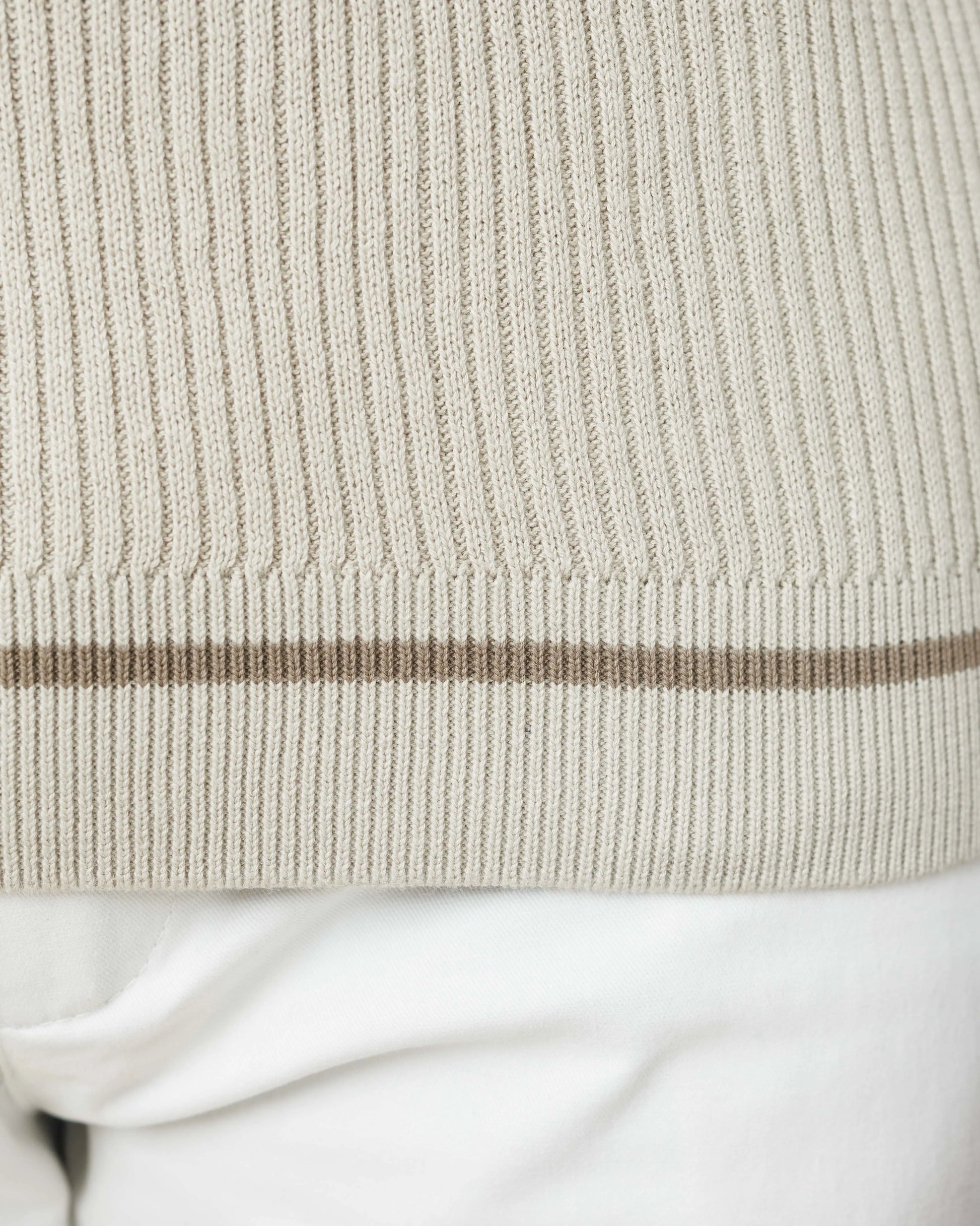 Contrast Knit Johnny Collar Polo  - LCY London