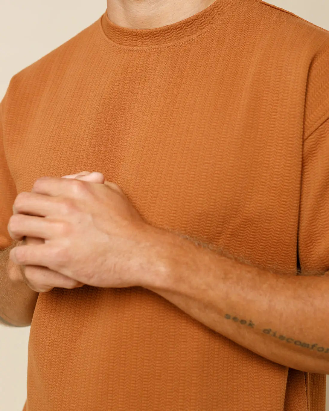 Cotton Blend Oversized Tee  - LCY London