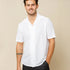 Designer Cuban Collar Shirt White-S - LCY London