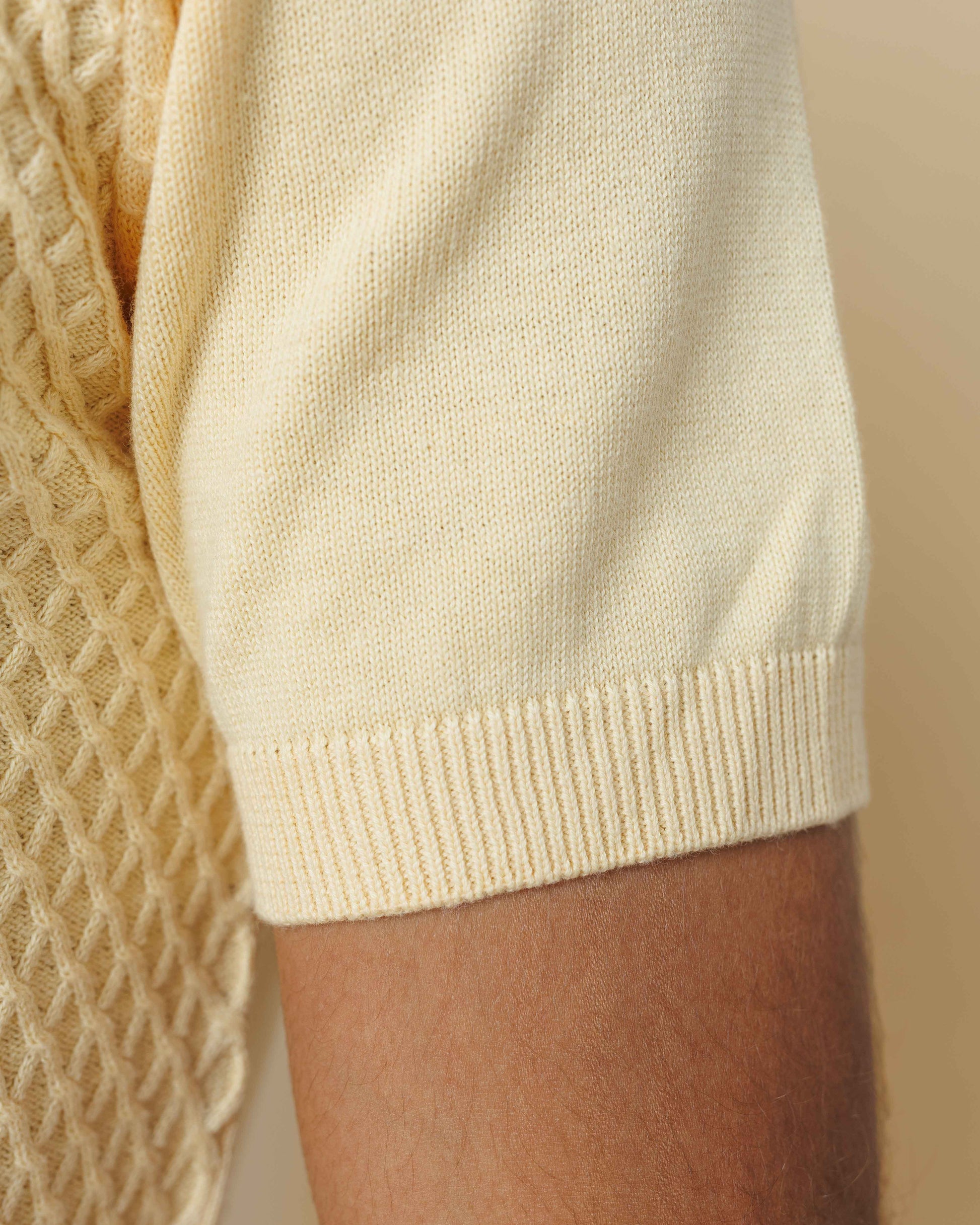 Diamond Weave Heritage Polo – Buttoned Edition  - LCY London