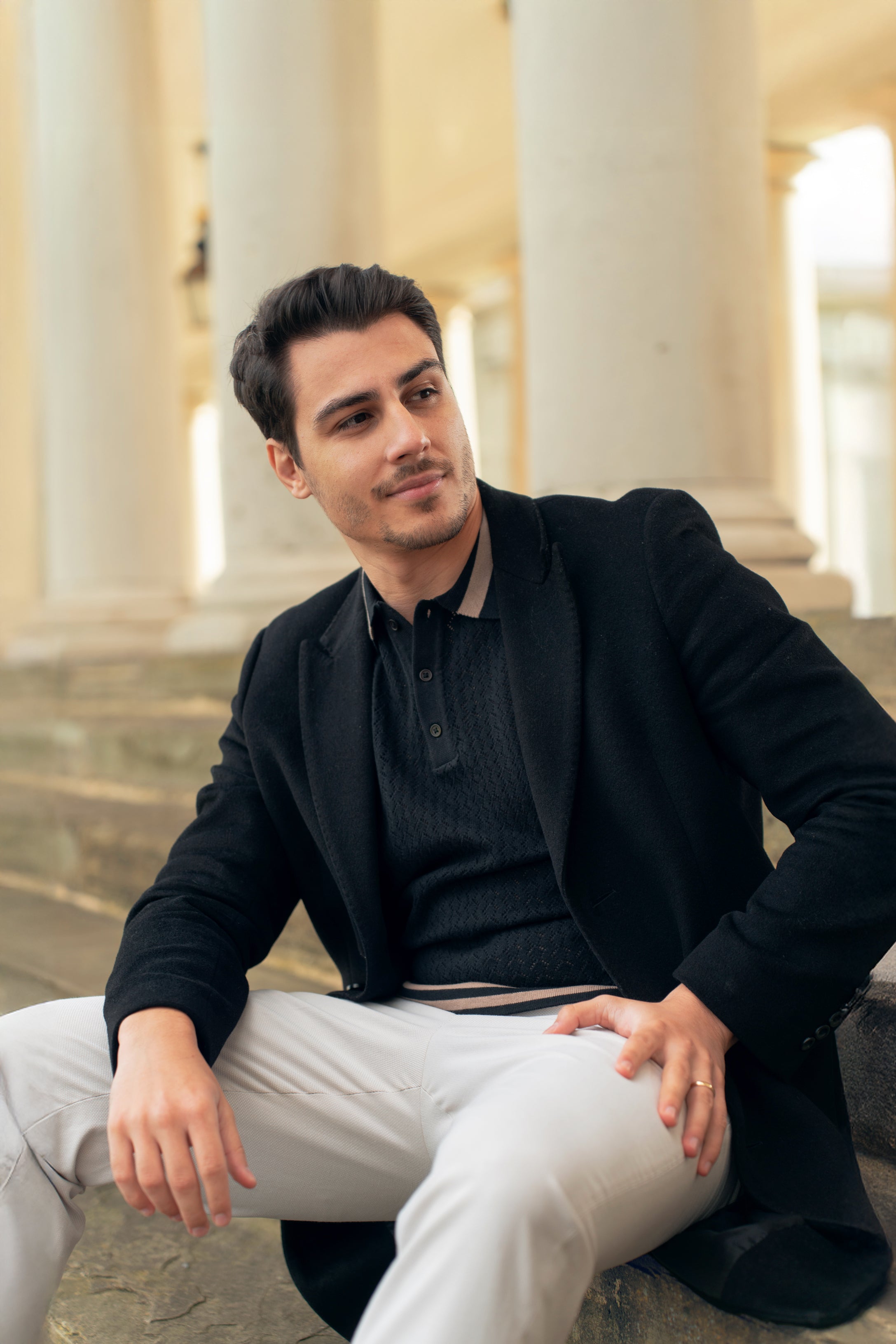 Diamond Weave Heritage Polo buttoned edition