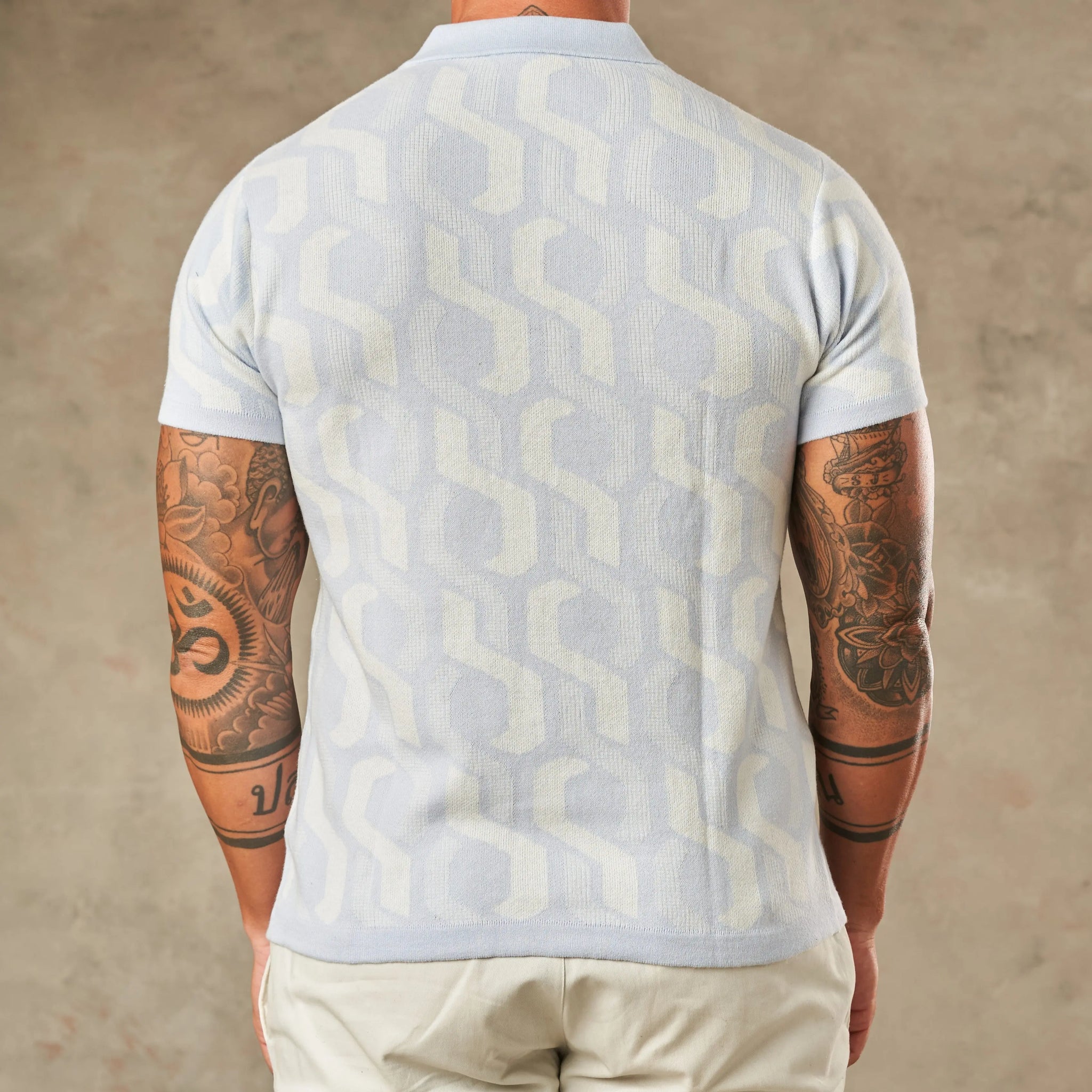 Interlocking Tile Pattern Polo  - LCY London