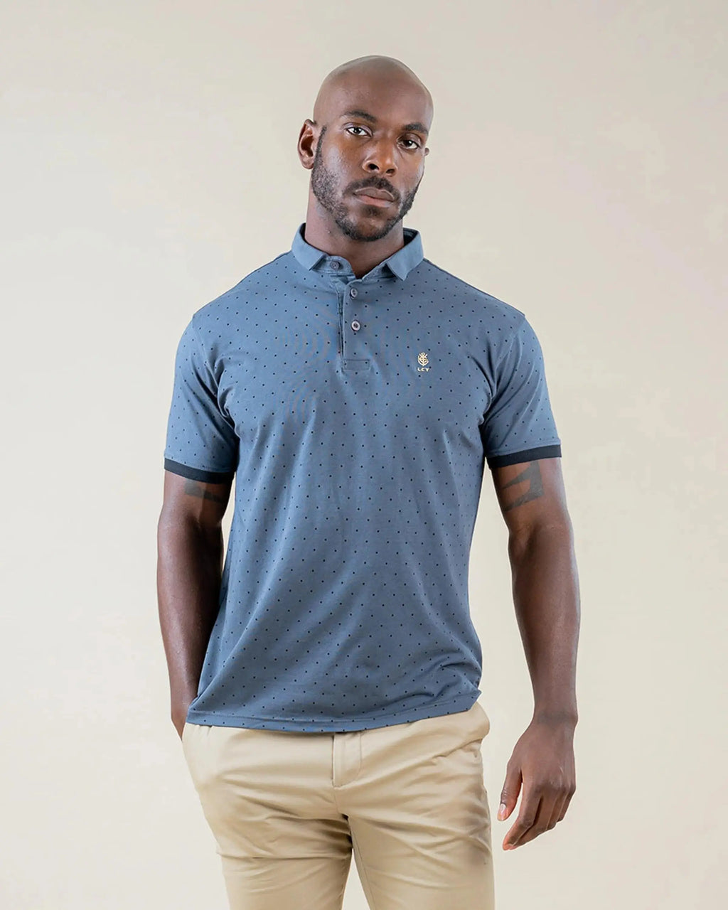Signature Mens Polka Dot Polo Shirt LCY LONDON