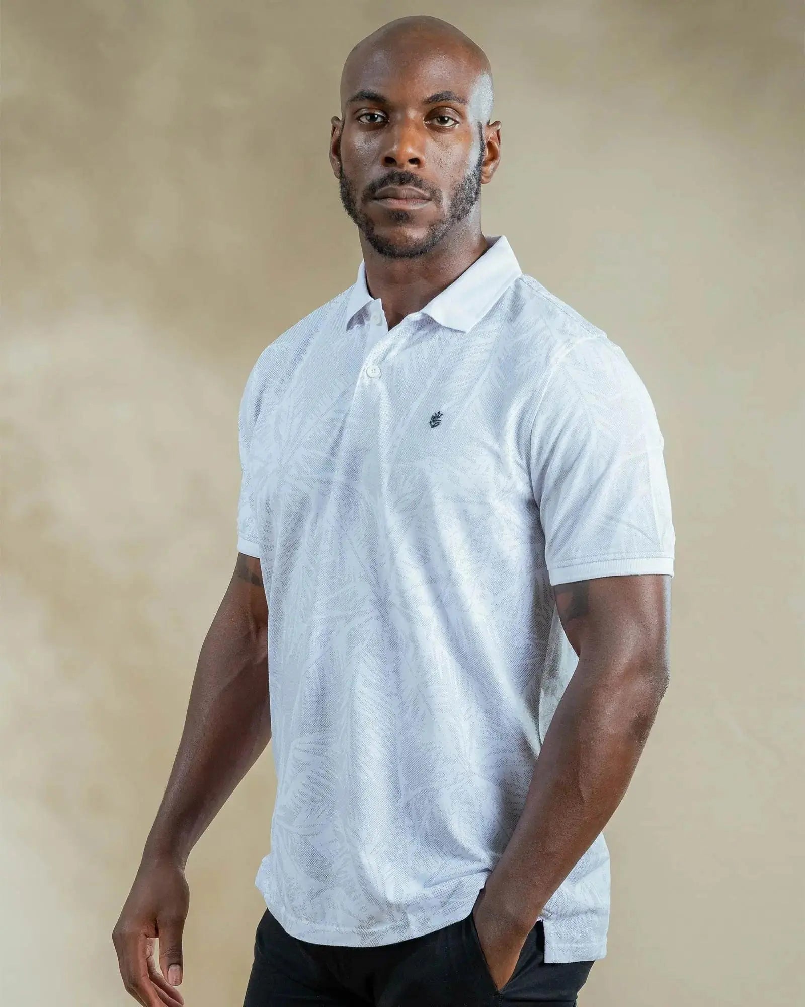 Printed Pique Men's Short Sleeved Polo Shirt