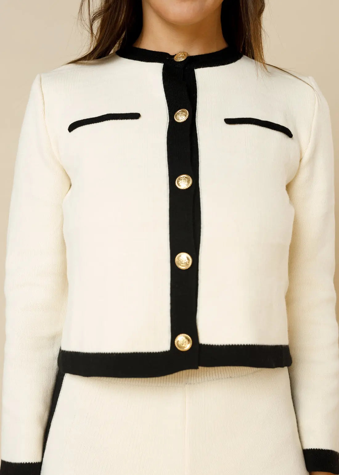 LCY Signature Contrast Binding Knit Set  - LCY London