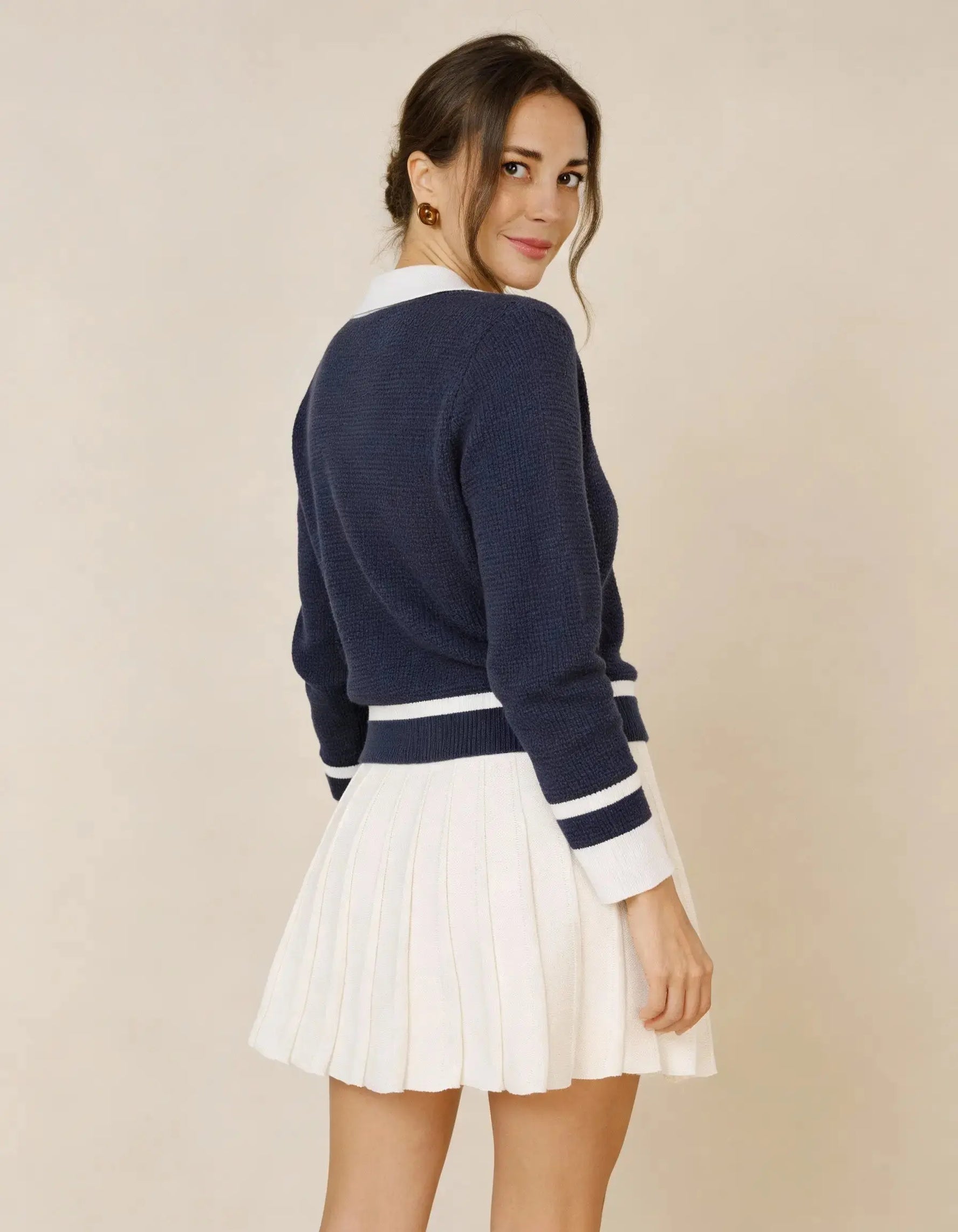 Ladies Contrast Collar Long Sleeved Polo  - LCY London