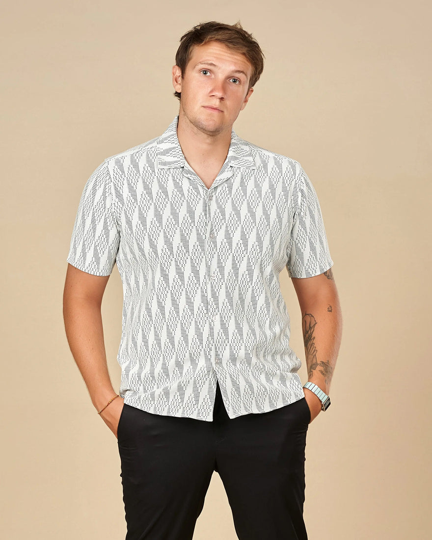 Legacy Cuban Collar Pattern Shirt  - LCY London