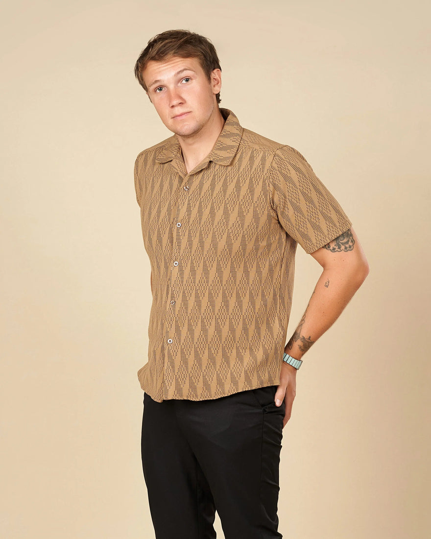 Legacy Cuban Collar Pattern Shirt  - LCY London