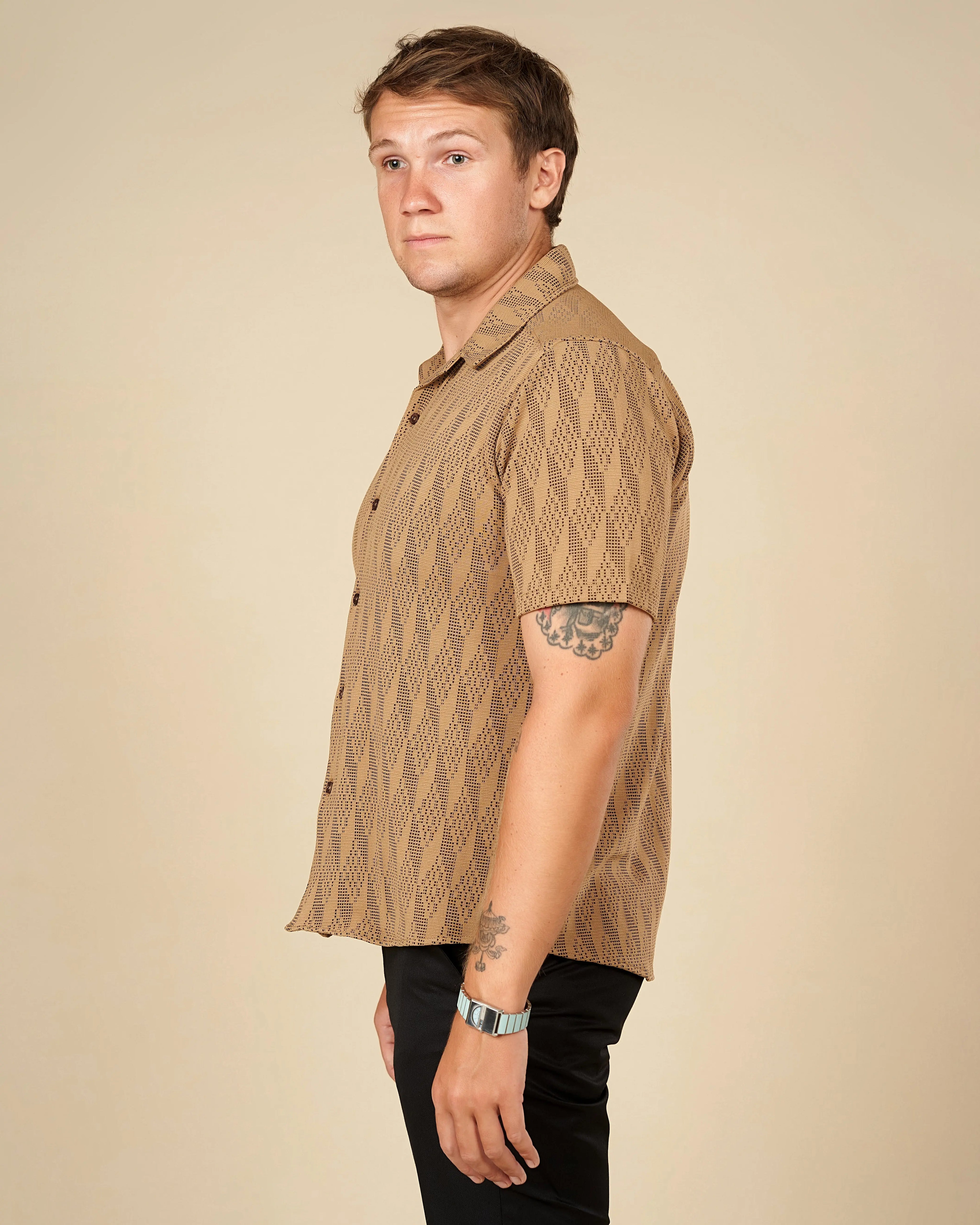 Legacy Cuban Collar Pattern Shirt  - LCY London