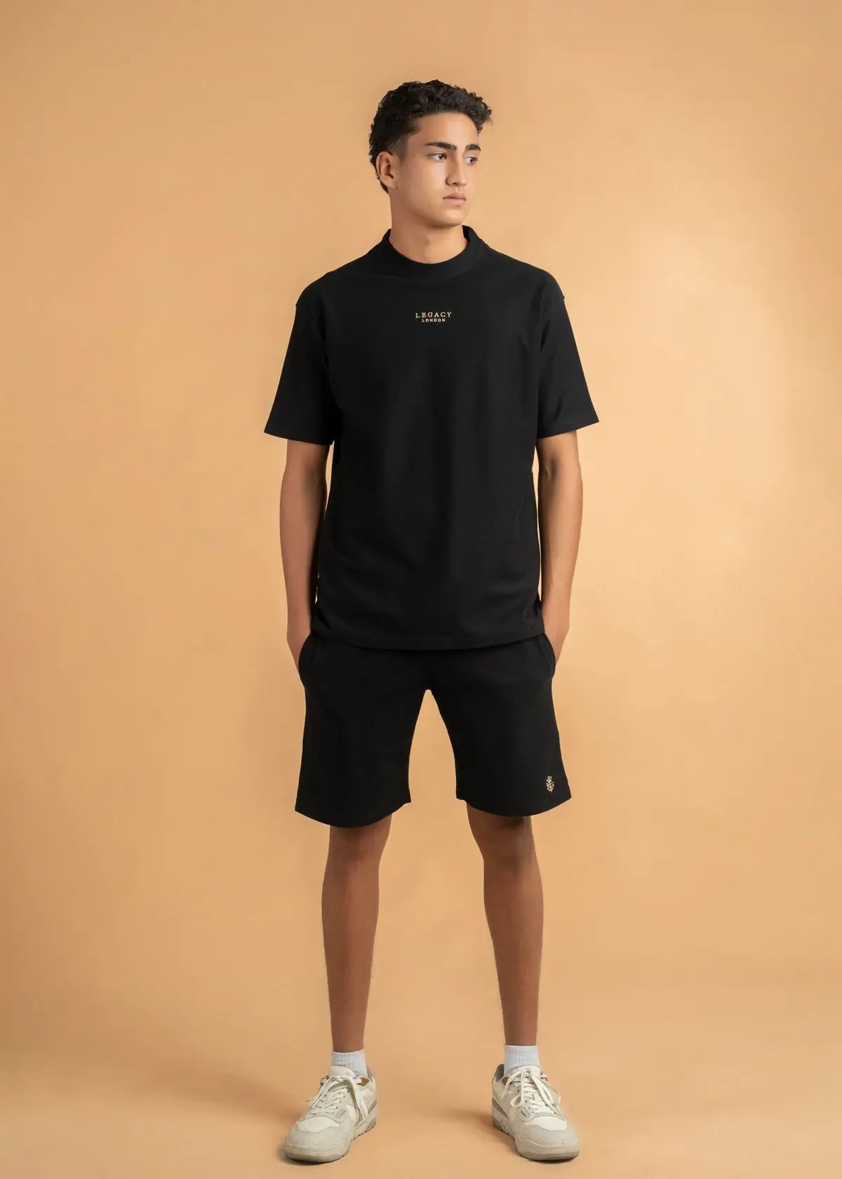Legacy London Embroiderd Oversize T shirt and Shorts Set LCY London