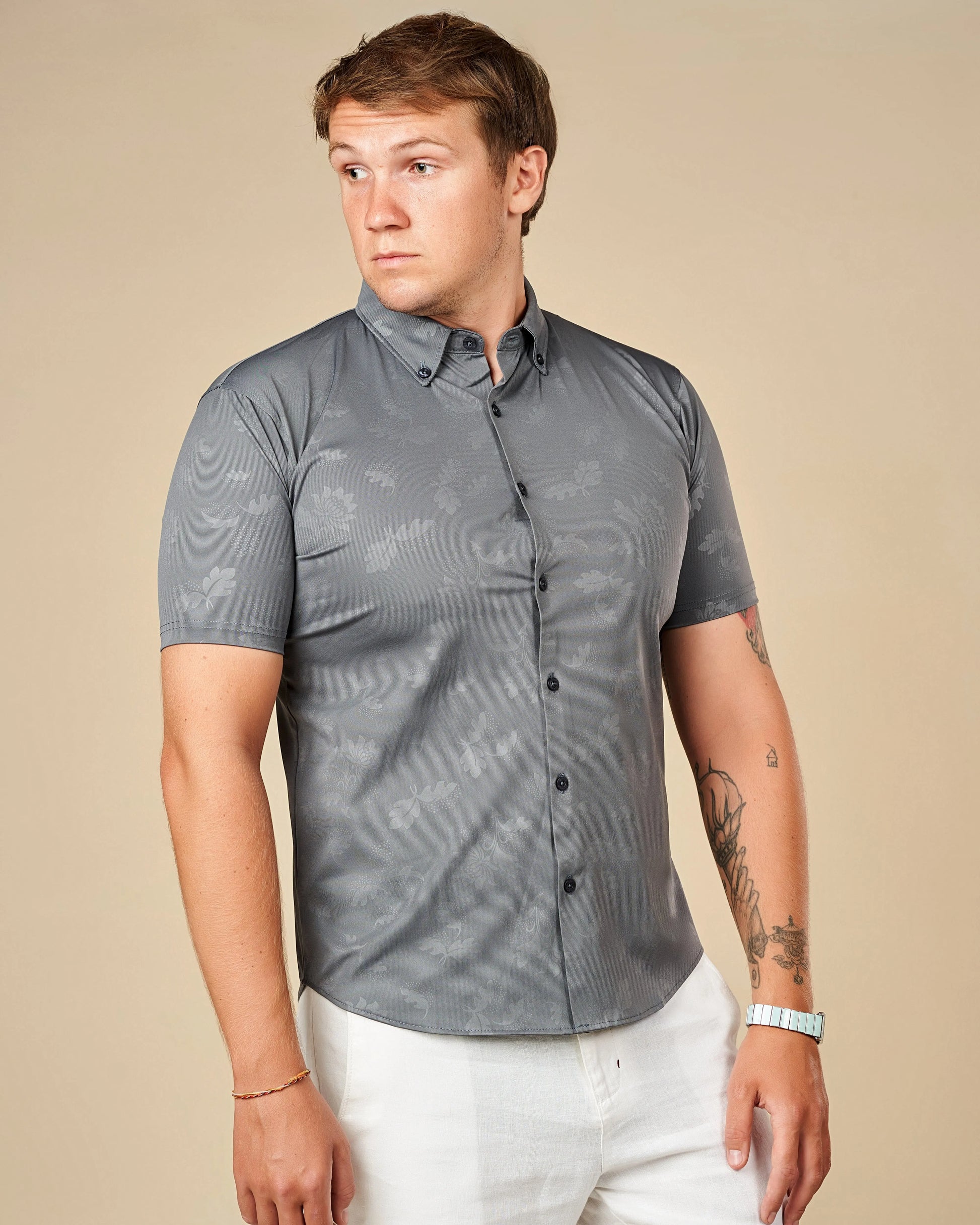 Legacy London Premium Short-Sleeved Button-Down Shirt  - LCY London