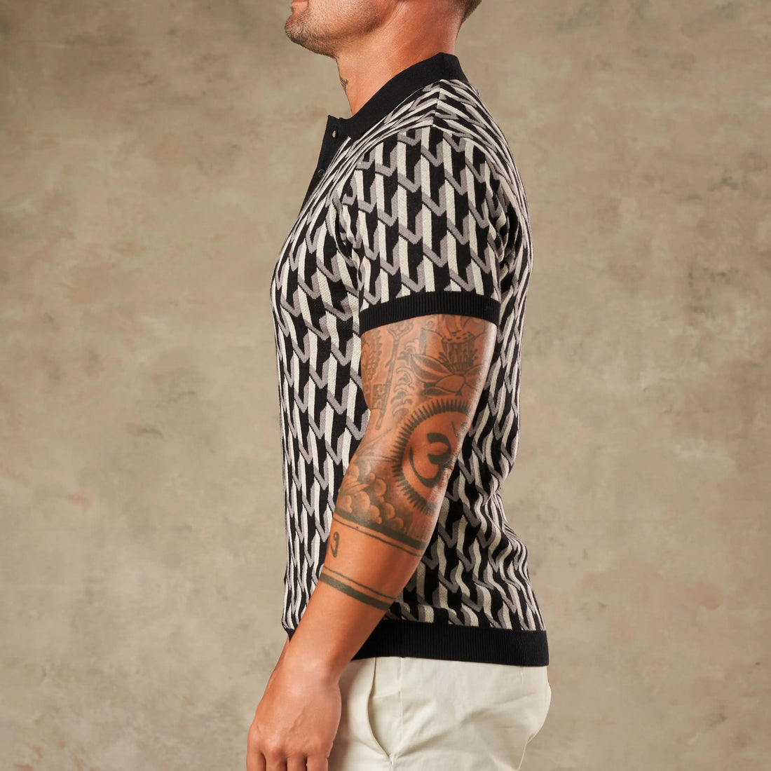 Majolica Geometric Jacquard Polo