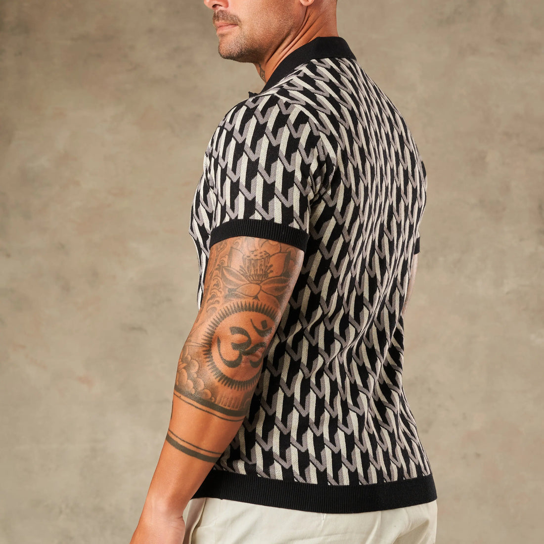 Majolica Geometric Jacquard Polo