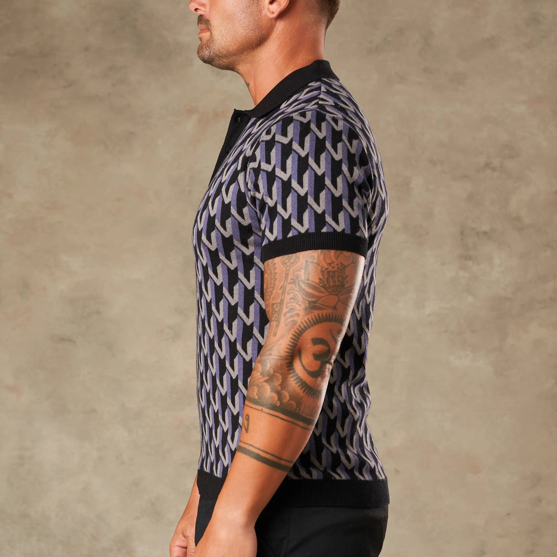 Majolica Geometric Jacquard Polo