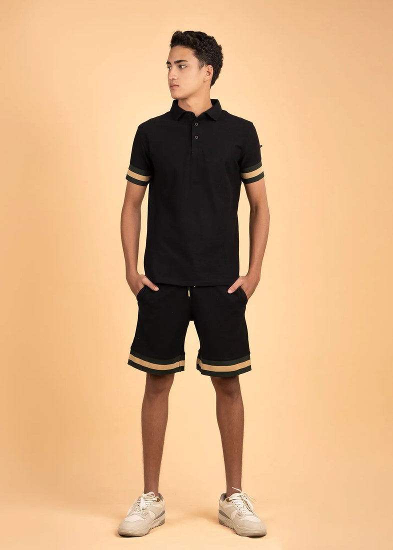 Men's Polo and Shorts  Co-Ord set - Contrast Detail LCY London