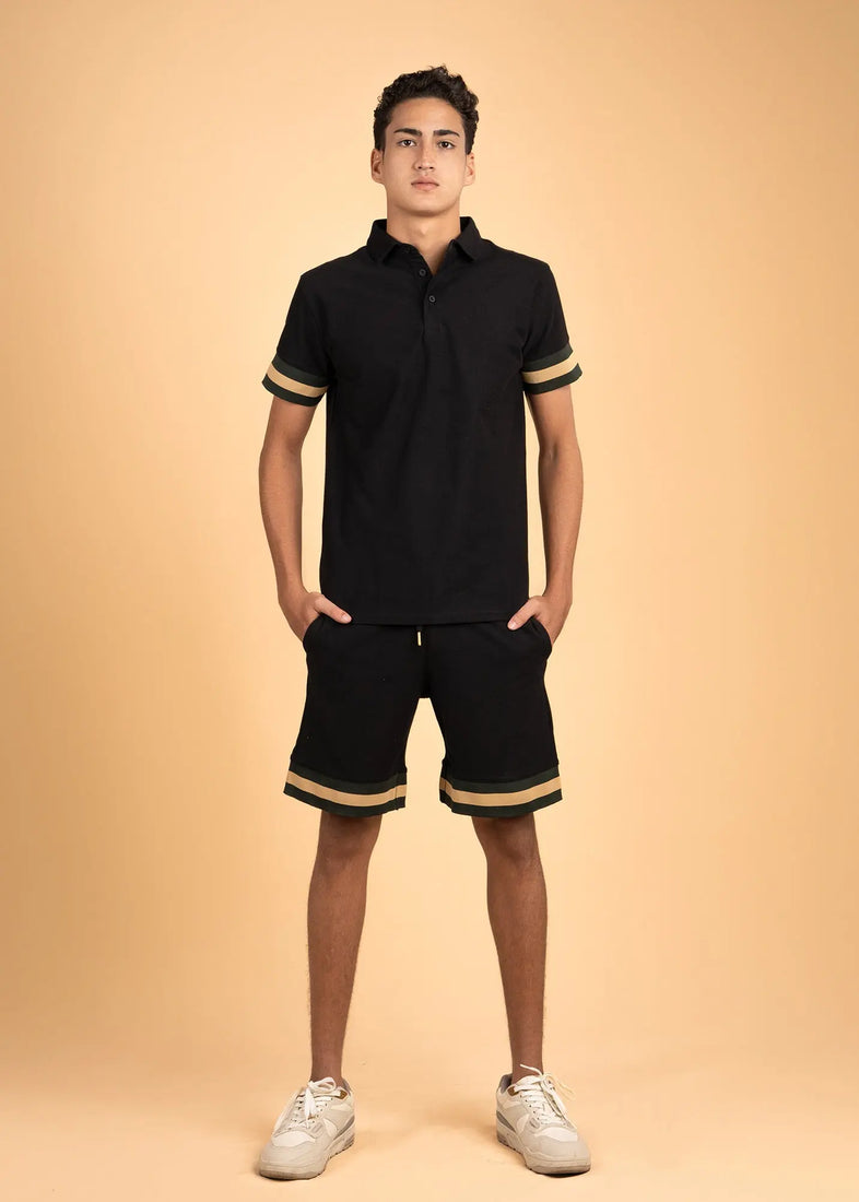 Men's Polo and Shorts  Co-Ord set - Contrast Detail LCY London