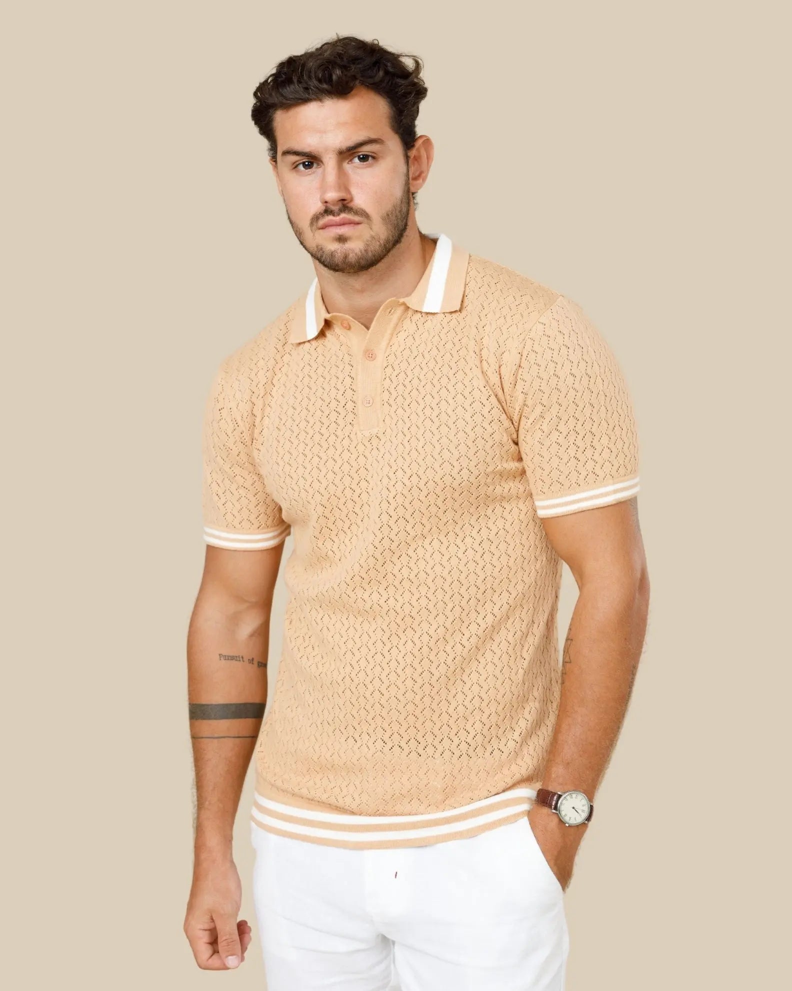 Reivera Contrast Collar Polo LCY LONDON