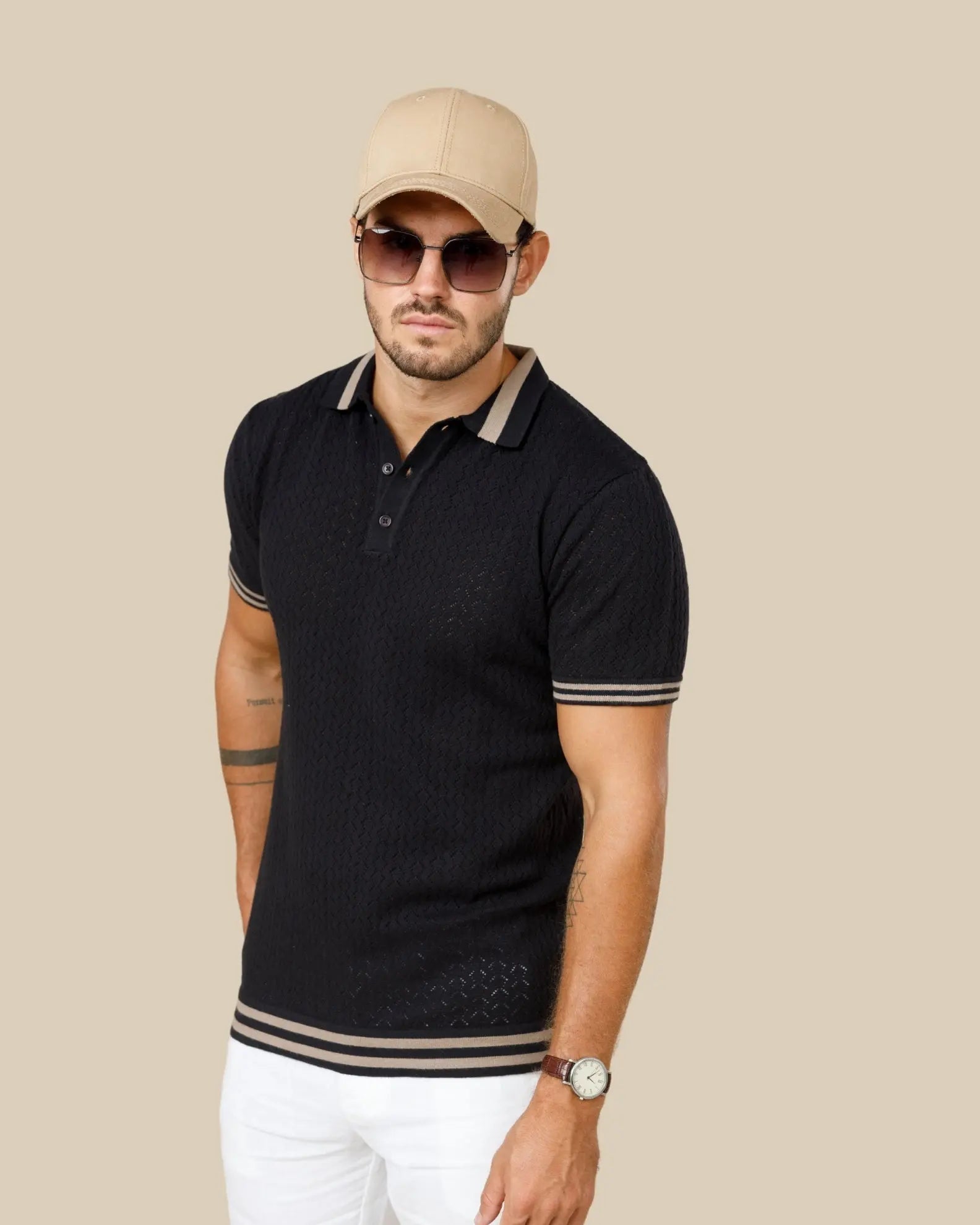 Reivera Contrast Collar Polo LCY LONDON