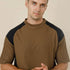 Shoulder Accent Textured Tee RUST-BROWN-XL - LCY London