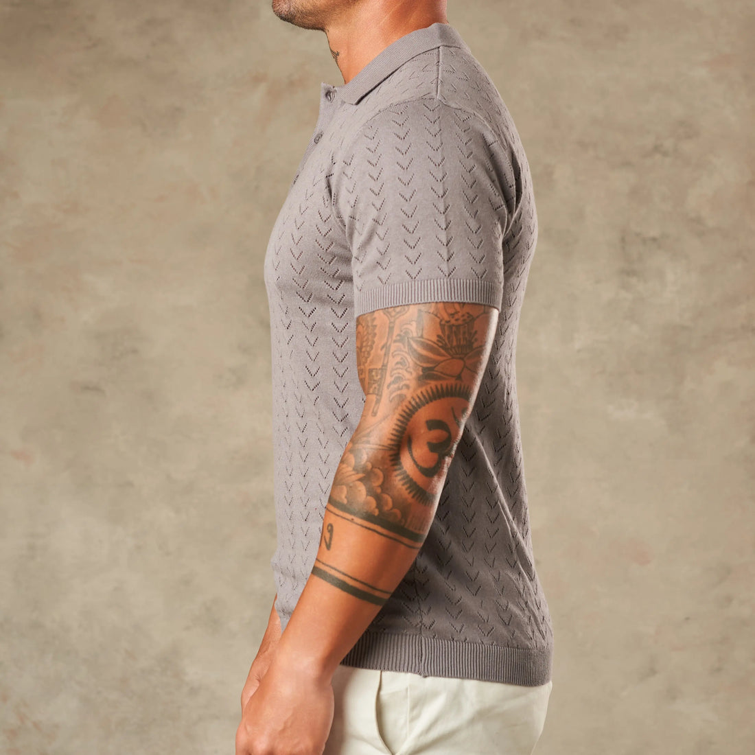 Sorrento Chevron Knit Polo - LCY LONDON