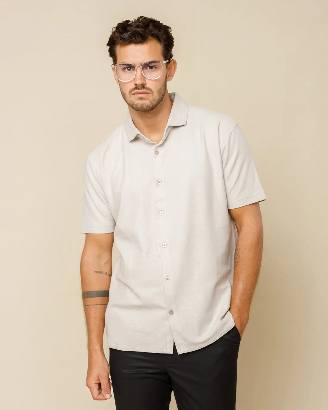 Spread Collar Button Down Shirt  - LCY London
