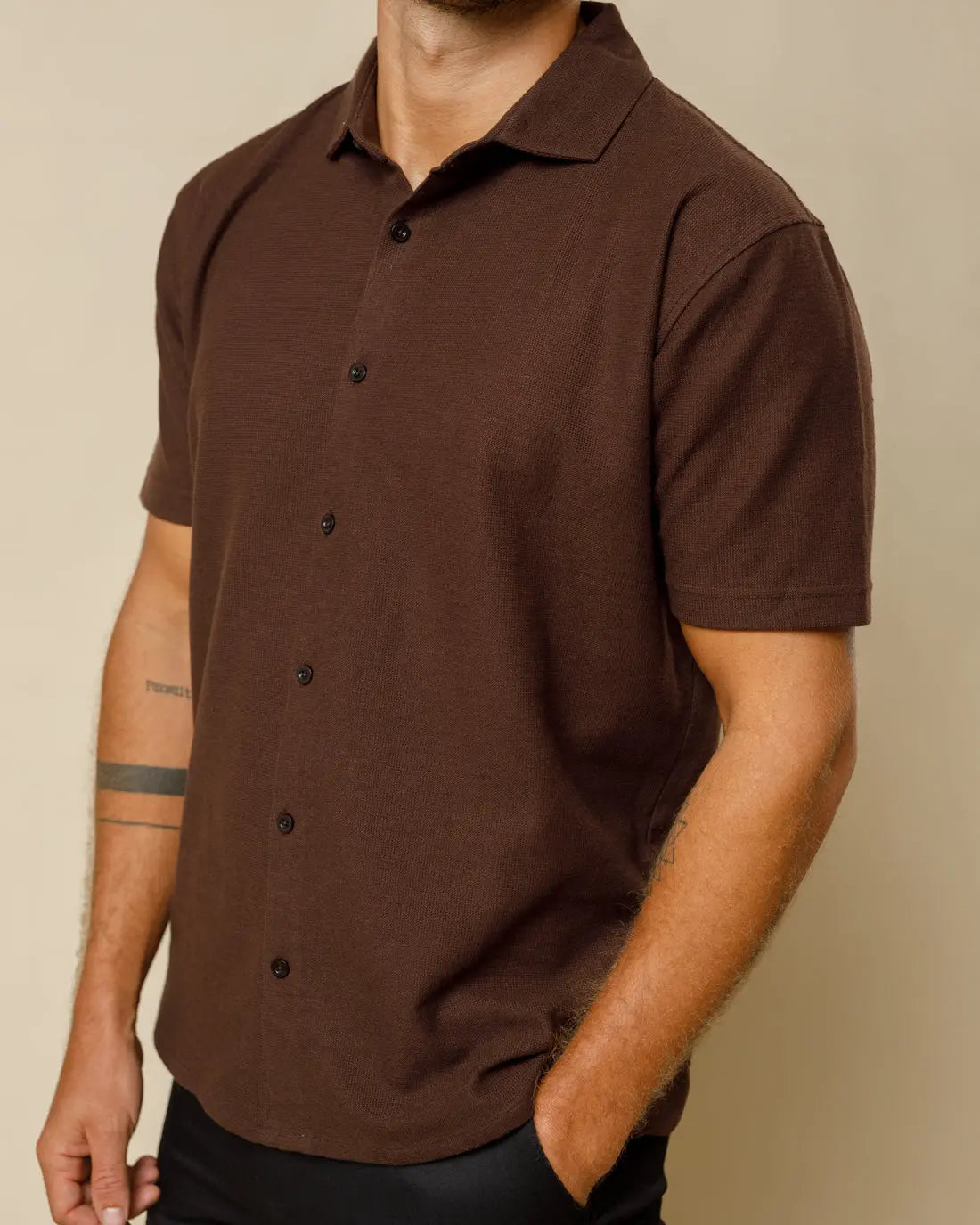 Spread Collar Button Down Shirt  - LCY London