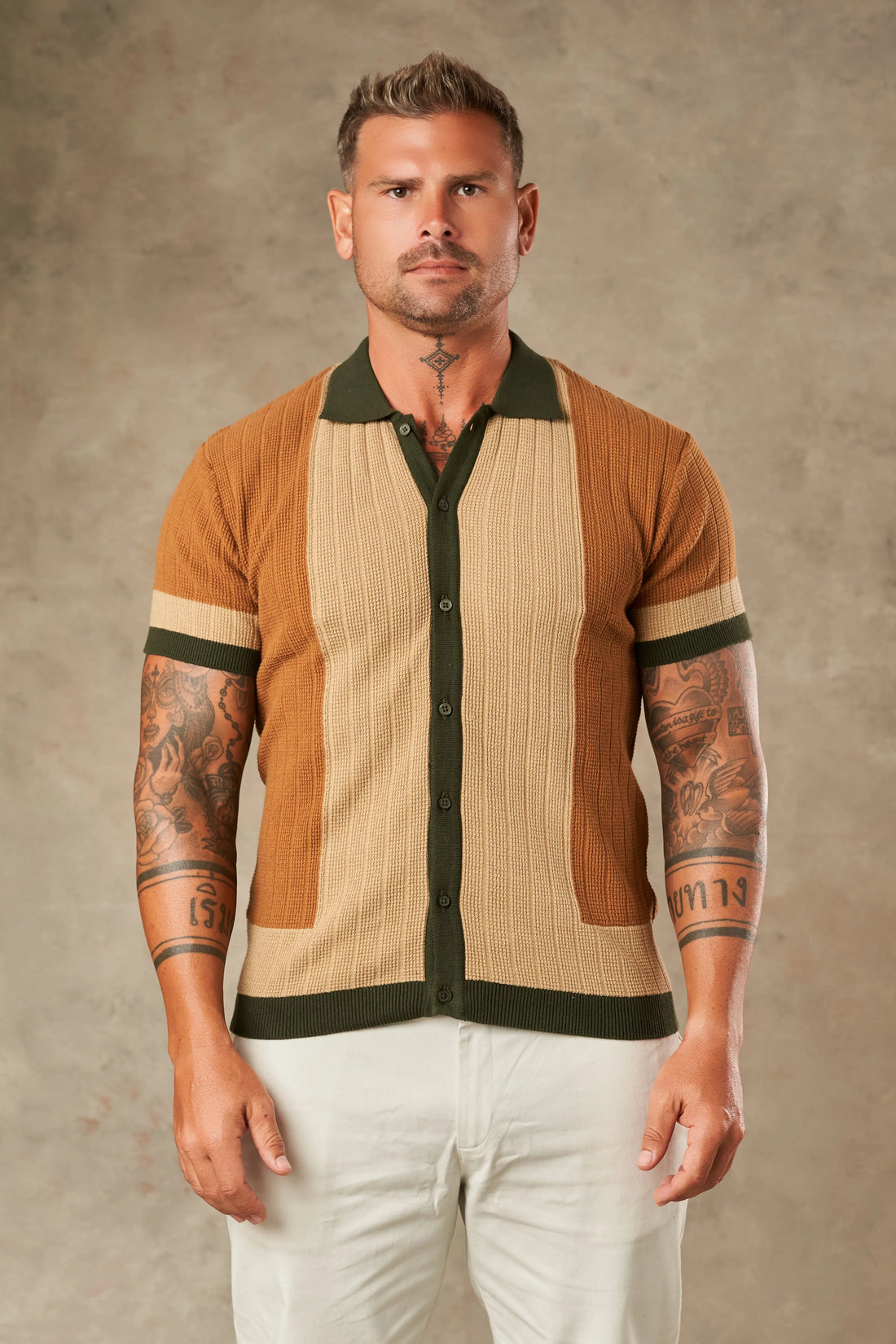 Tri Tone Riviera Button Down Shirt  - LCY London