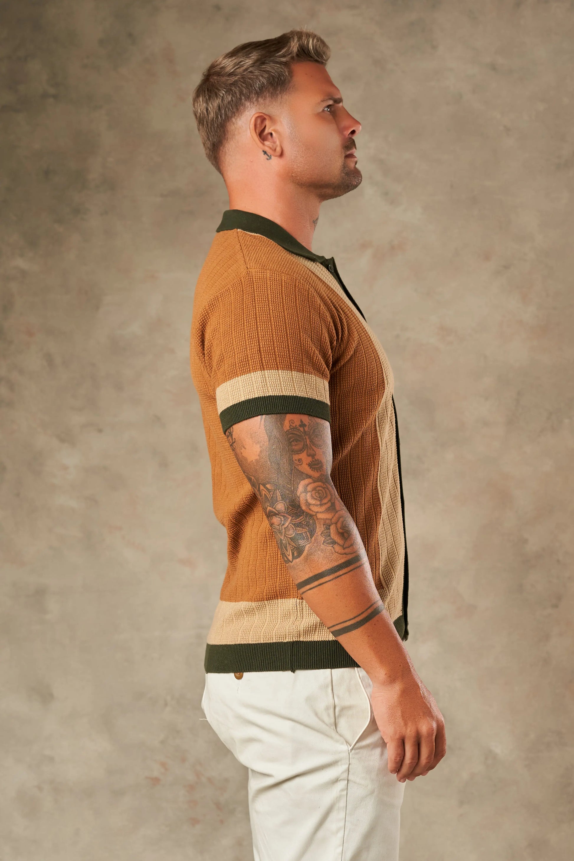 Tri Tone Riviera Button Down Shirt  - LCY London