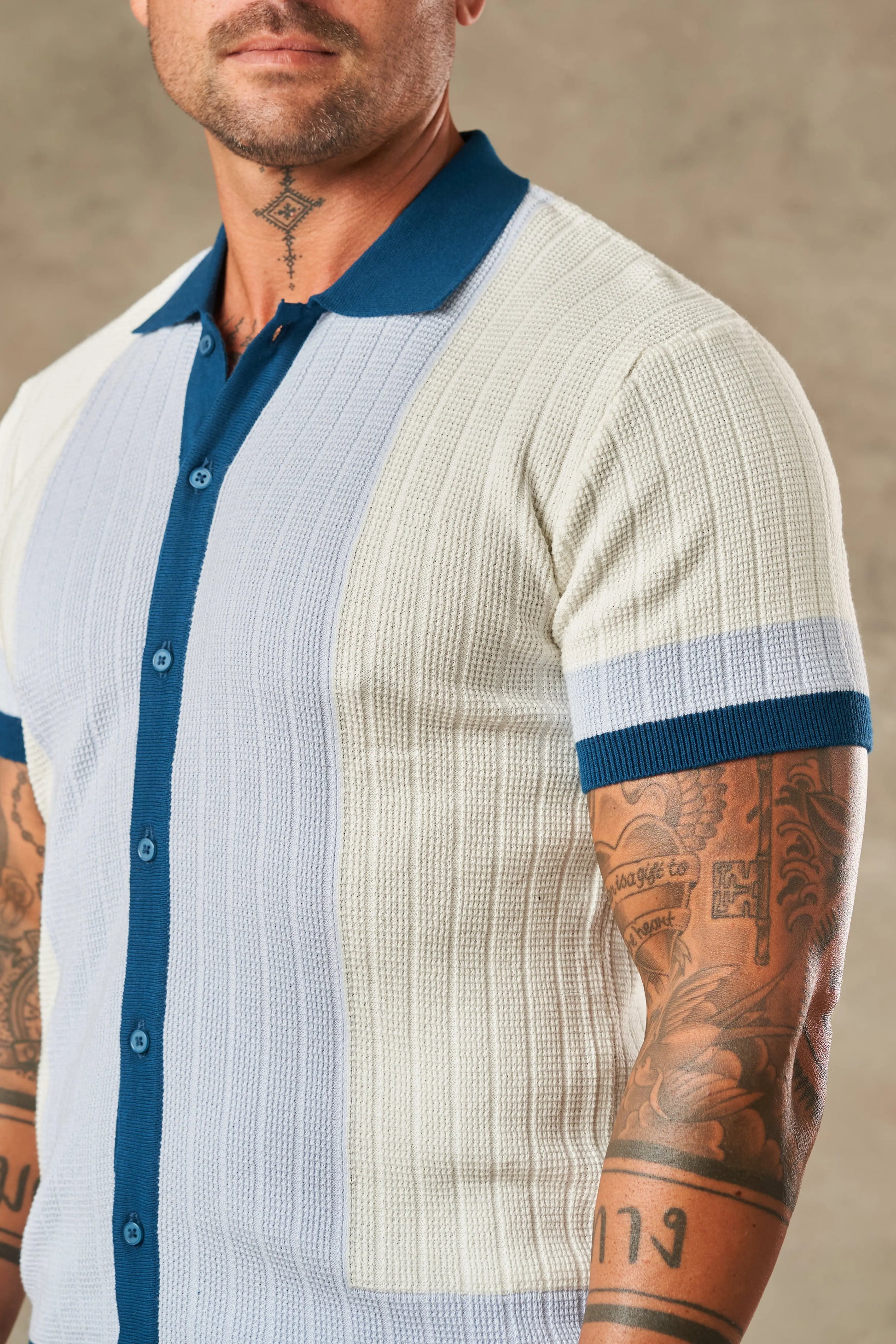 Tri Tone Riviera Button Down Shirt  - LCY London