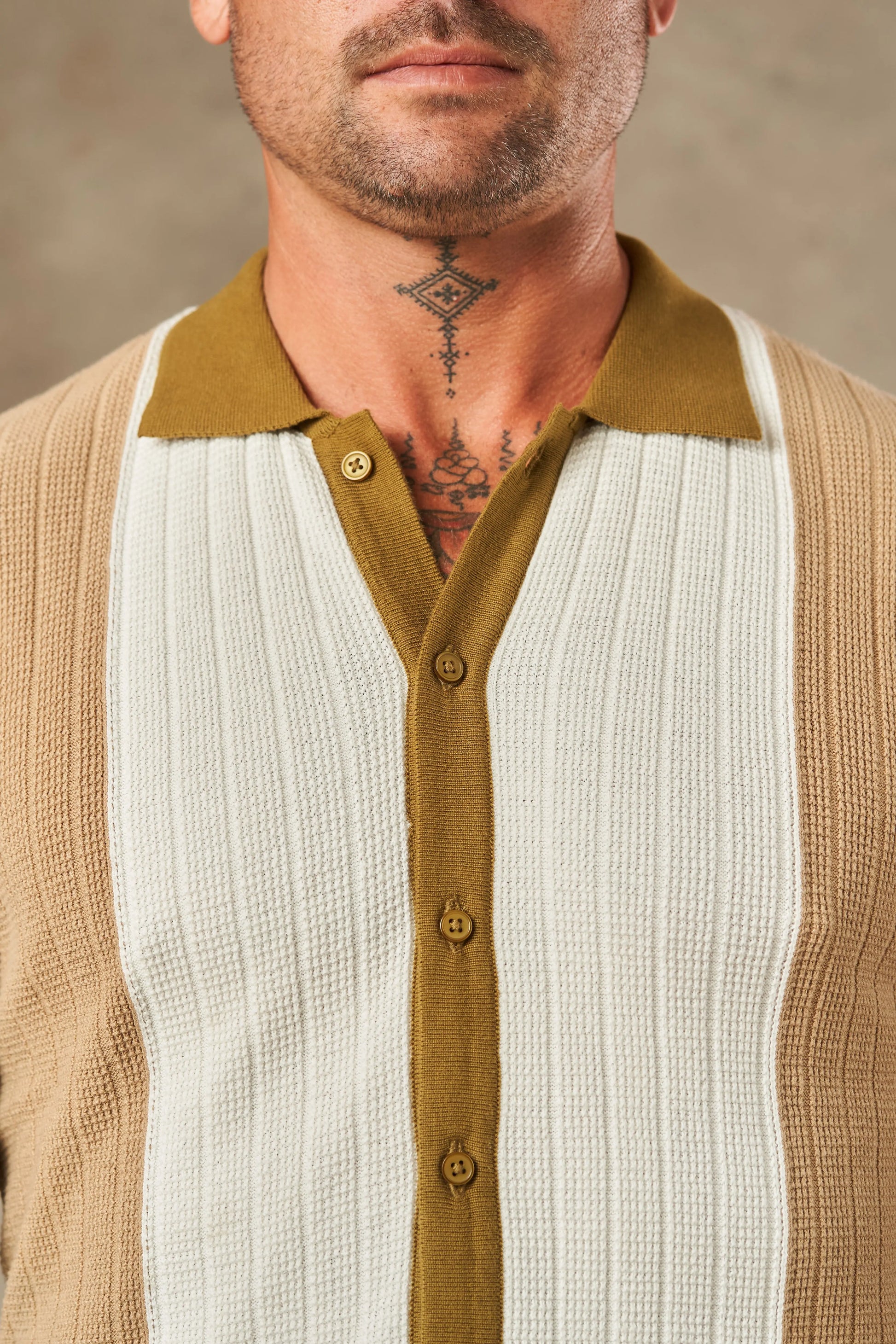 Tri Tone Riviera Button Down Shirt  - LCY London