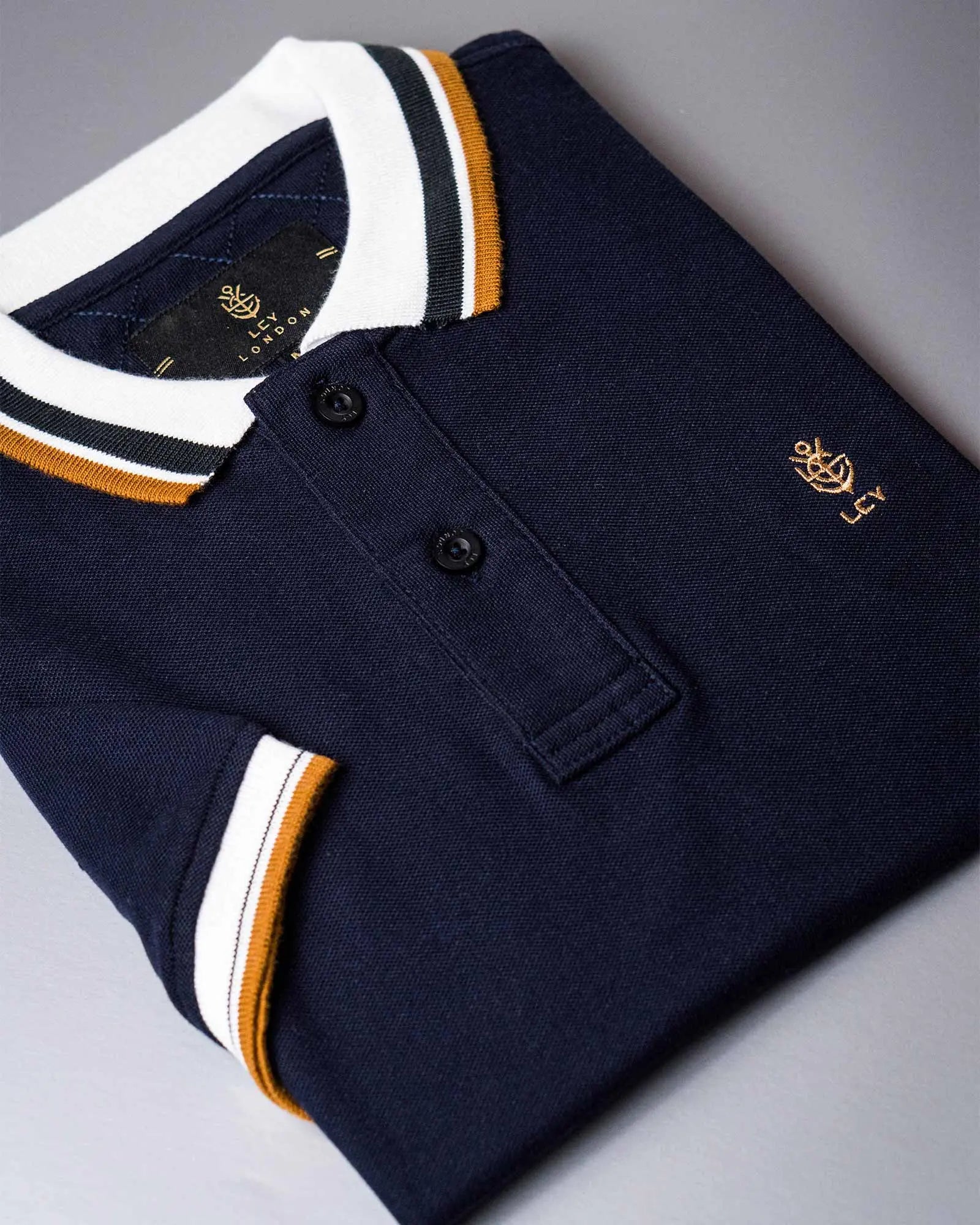 LCY LONDON | Contrasting Twin Tipped Polo Shirt LCY London