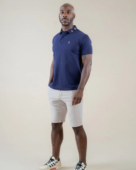 LCY LONDON | Embroidered Collar Luxury Polo Shirt LCY LONDON
