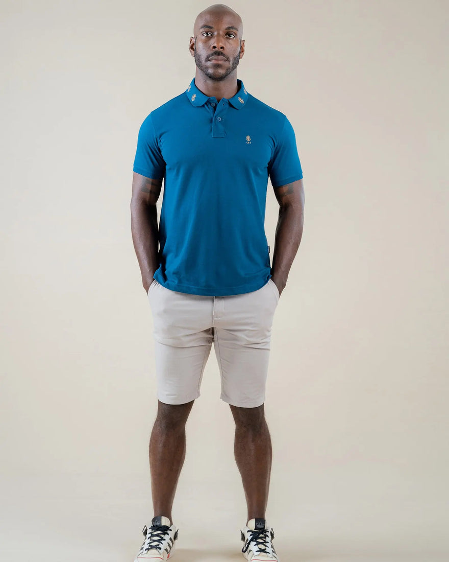 LCY LONDON | Embroidered Collar Luxury Polo Shirt LCY LONDON