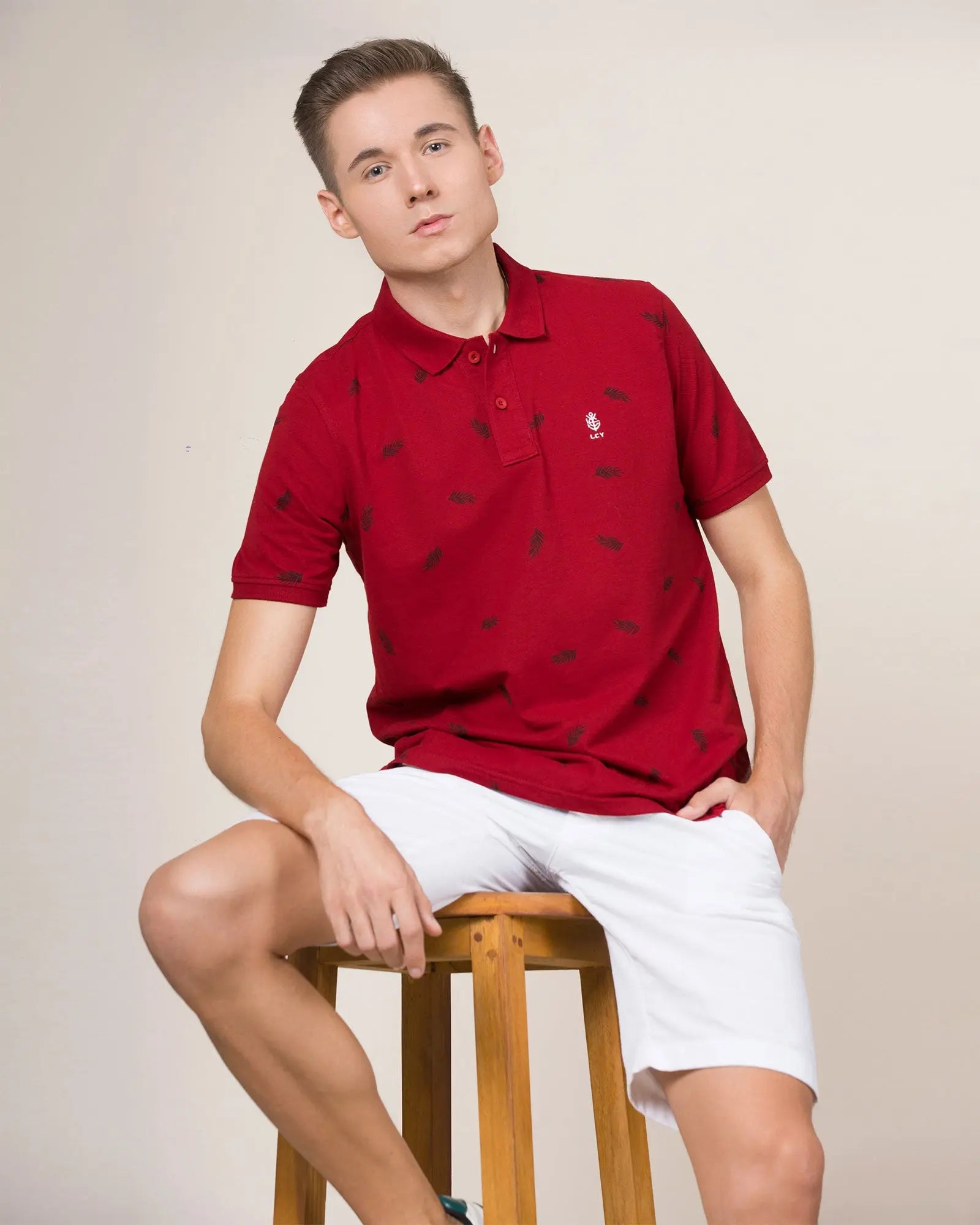 LCY London | Art of Summer - Tropical Inspired Printed Men's Short Sleeved Polo Shirt LCY London