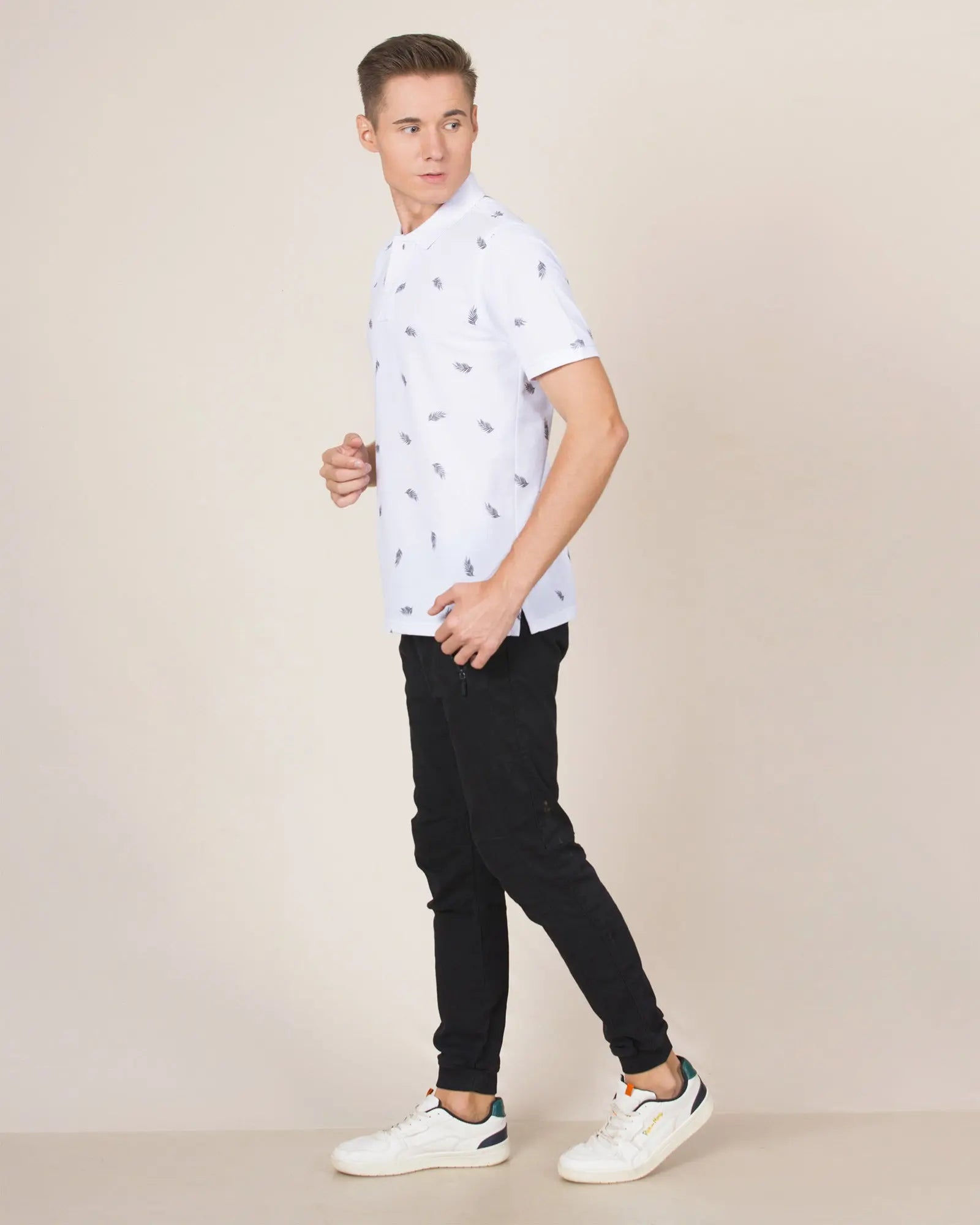 LCY London | Art of Summer - Tropical Inspired Printed Men&#39;s Short Sleeved Polo Shirt LCY London